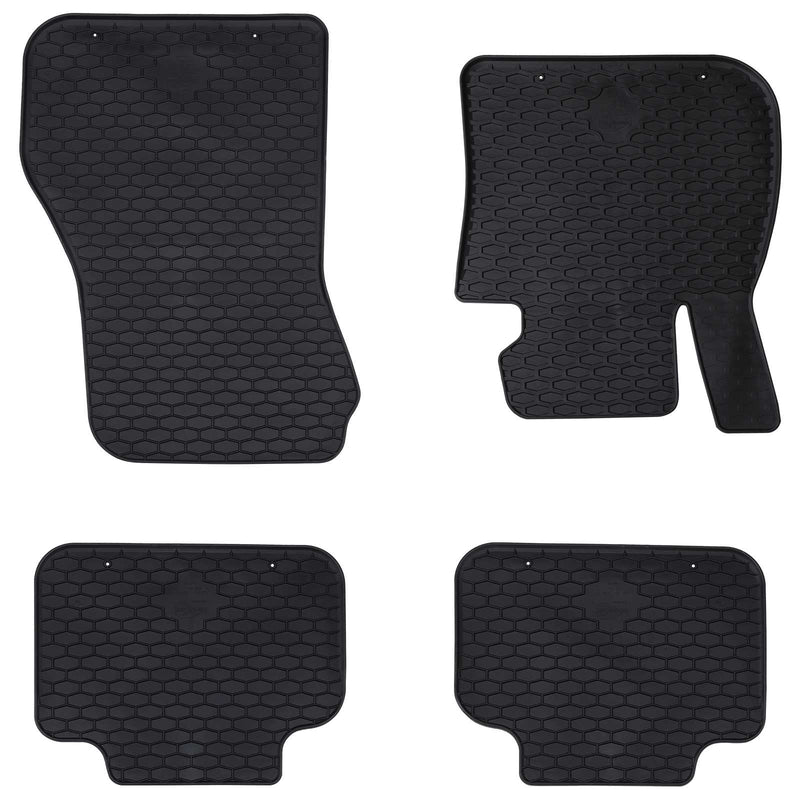 Tappetini per auto VidaXL 4 pezzi in TPE nero