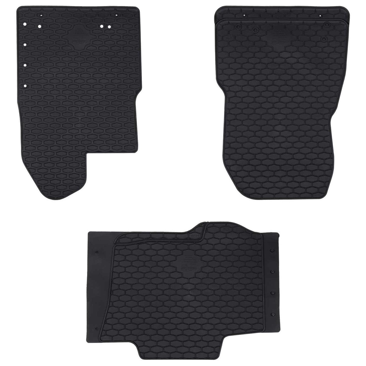 Tappetini per auto VidaXL 3 pezzi in TPE nero