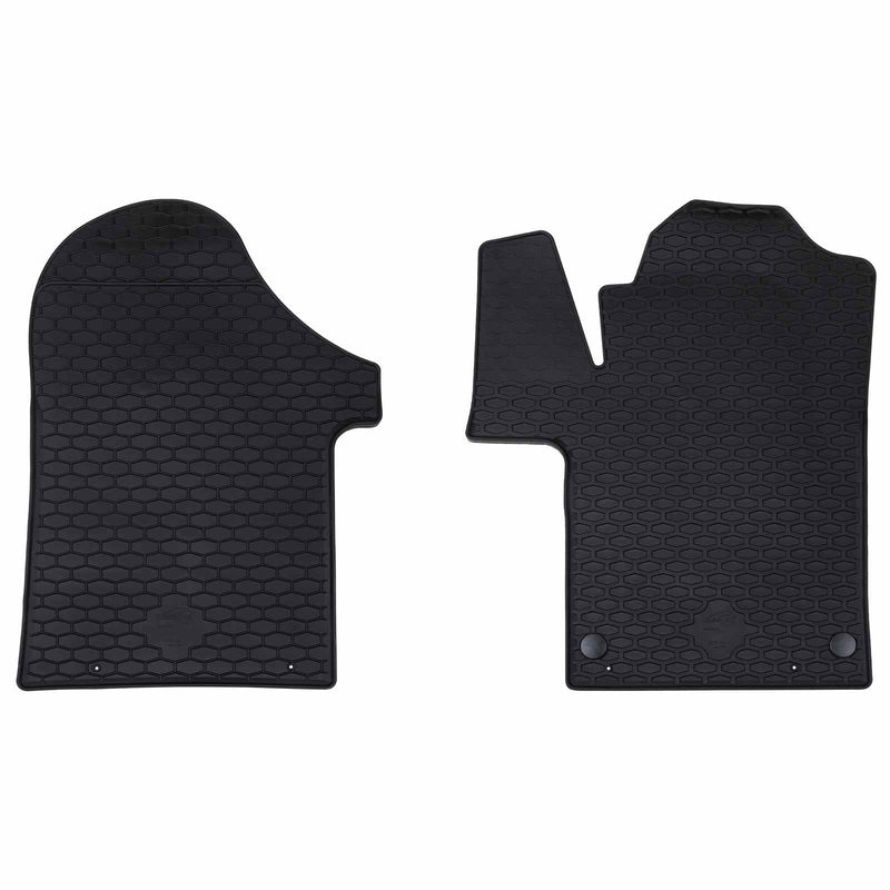 Tappetini per auto VidaXL 2 pezzi in TPE nero