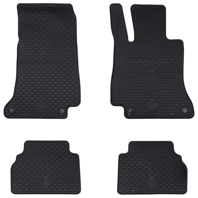 Tappetini per auto VidaXL 4 pezzi in TPE nero