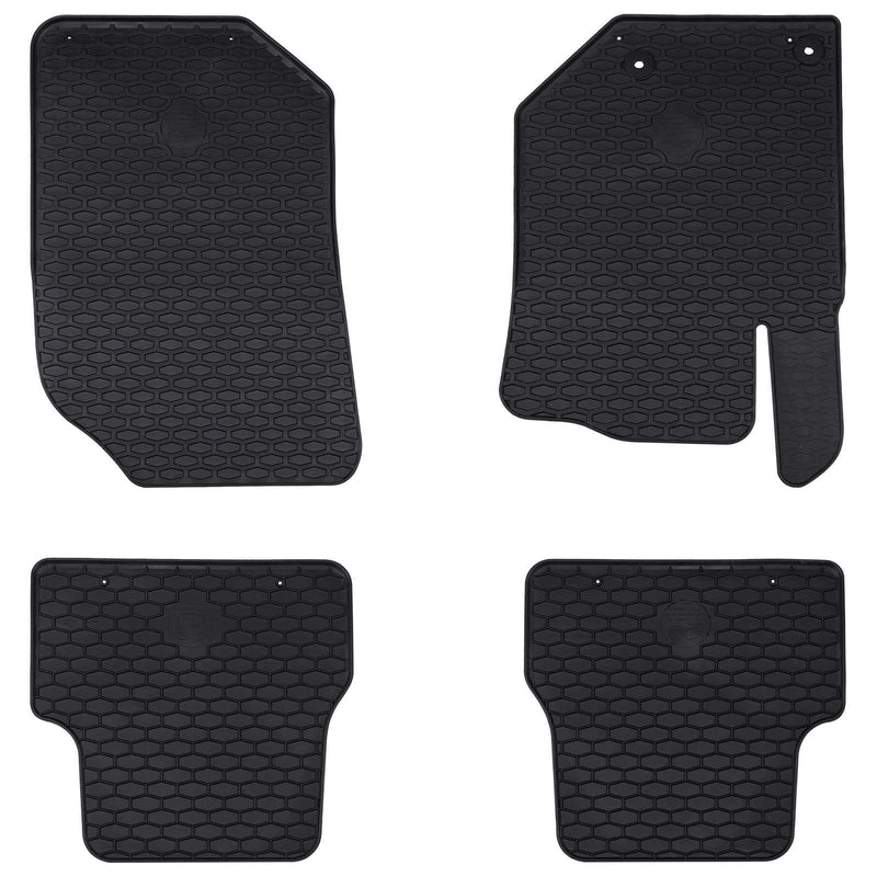 Tappetini per auto VidaXL 4 pezzi in TPE nero