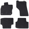 Tappetini per auto VidaXL 4 pezzi neri adatti per VW Golf VIII variante TPE