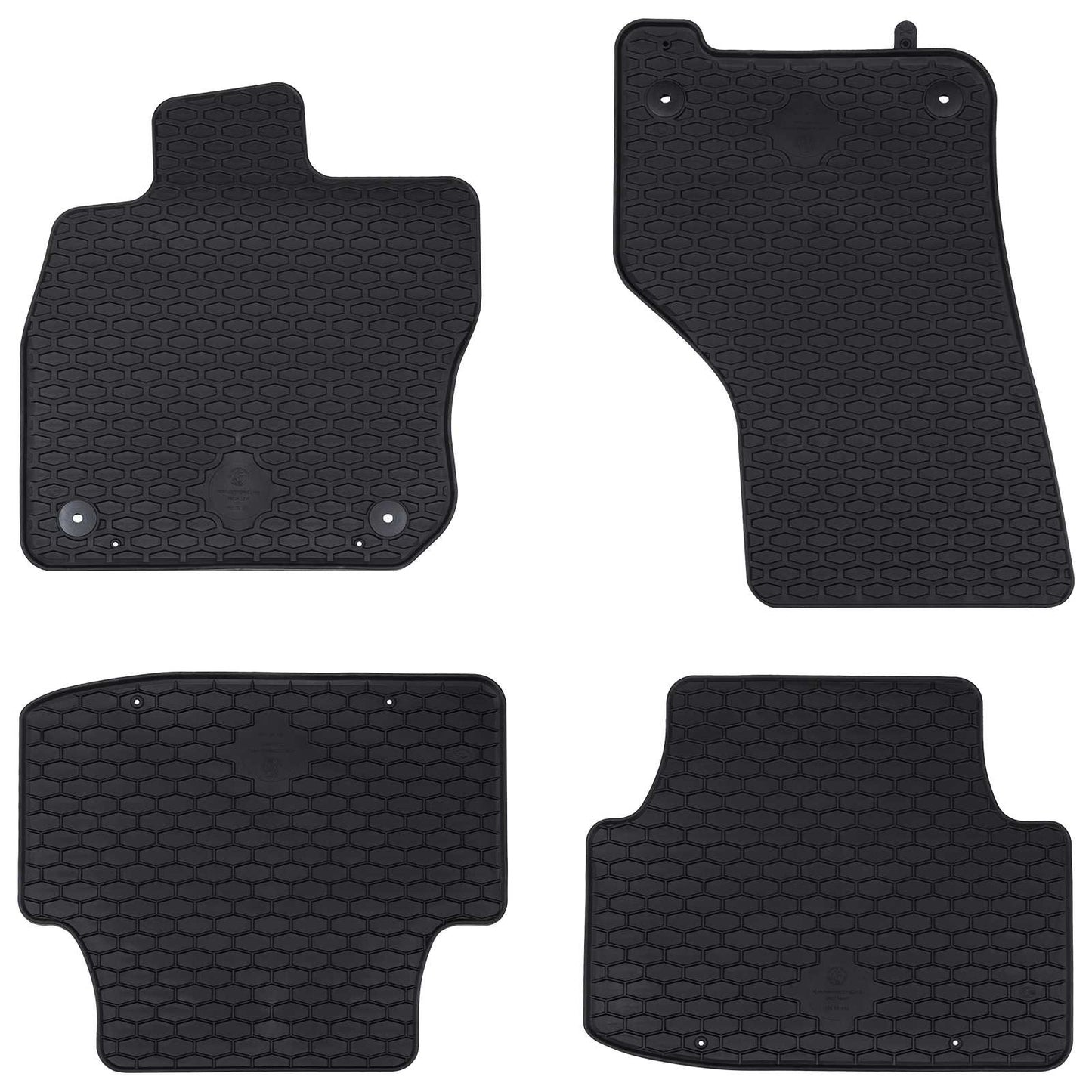 VidaXL alfombrillas para el suelo del coche 4 piezas negras adecuadas para VW Golf VIII variante TPE