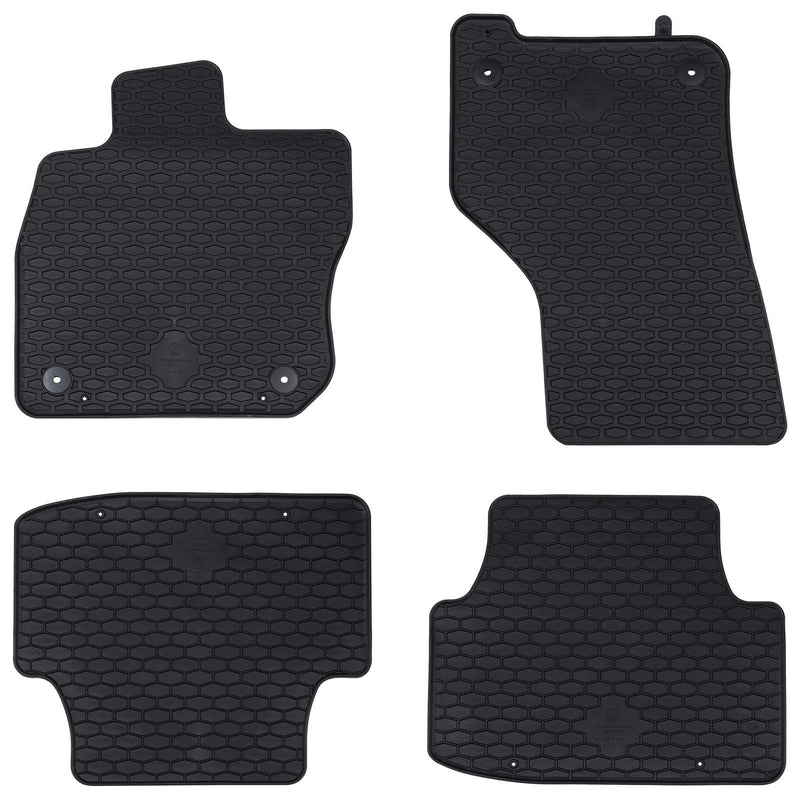 Tappetini per auto VidaXL 4 pezzi neri adatti per VW Golf VIII variante TPE