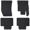 Tappetini per auto VidaXL 4 pezzi in TPE nero