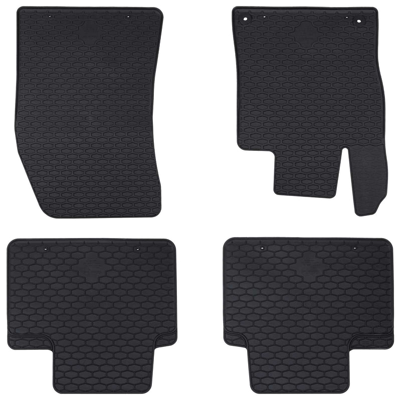 Tappetini per auto VidaXL 4 pezzi in TPE nero