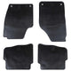 VidaXL alfombrillas para coche 4 unidades negras adecuadas para VW Polo 10 01-09 NS
