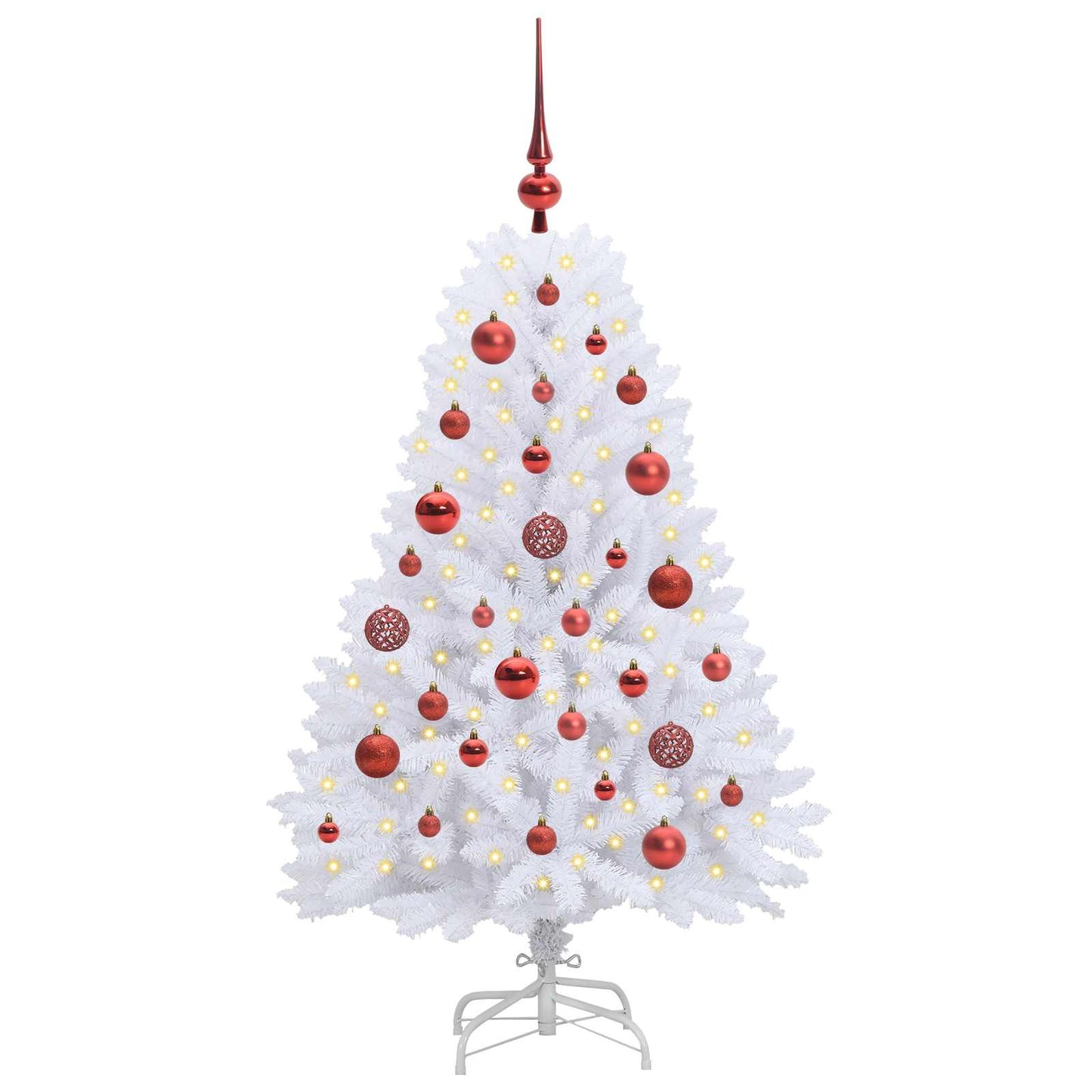 Vidaxx árbol de Navidad artificial plegable blanco 120 cm PVC y acero