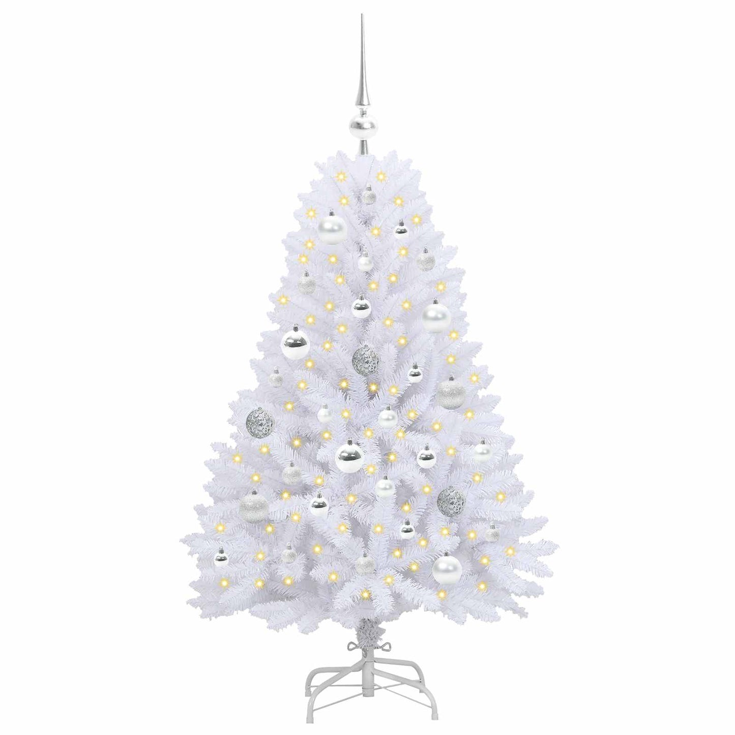 Vidaxx árbol de Navidad artificial plegable blanco 120 cm PVC y acero