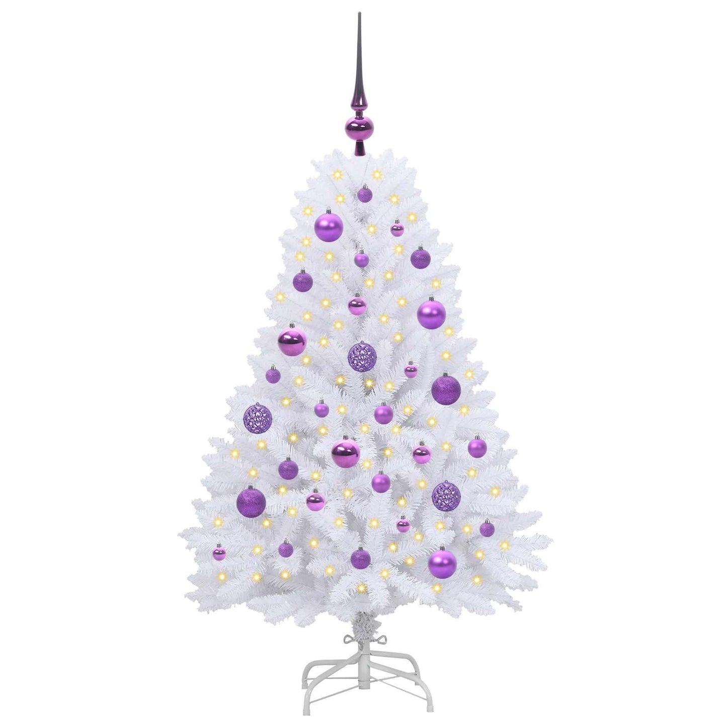 Vidaxx árbol de Navidad artificial plegable blanco 120 cm PVC y acero