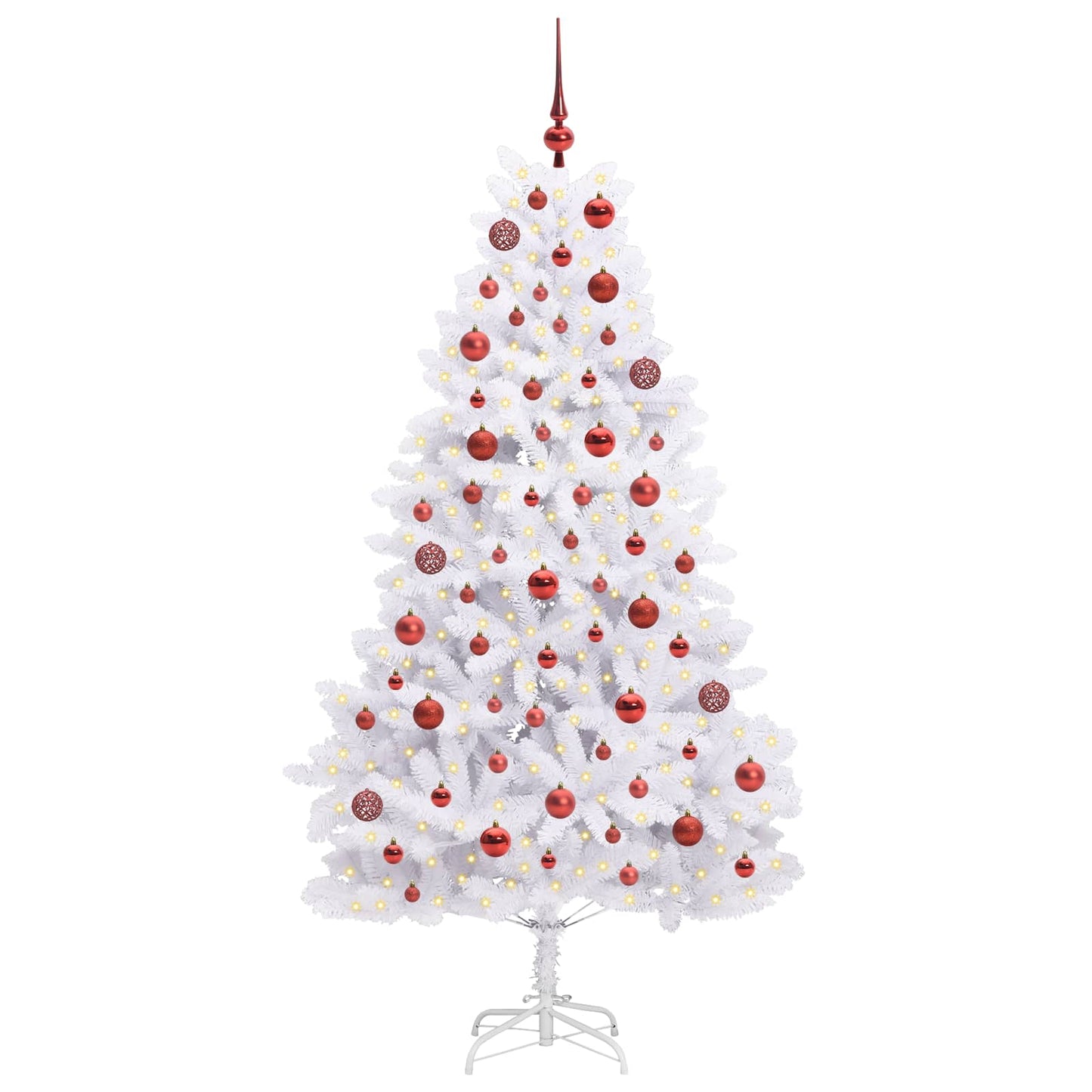 Vidaxx árbol de Navidad artificial plegable blanco 180 cm PVC y acero