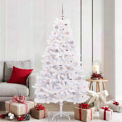 Vidaxx árbol de Navidad artificial plegable blanco 180 cm PVC y acero
