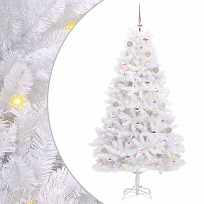 Vidaxx árbol de Navidad artificial plegable blanco 180 cm PVC y acero
