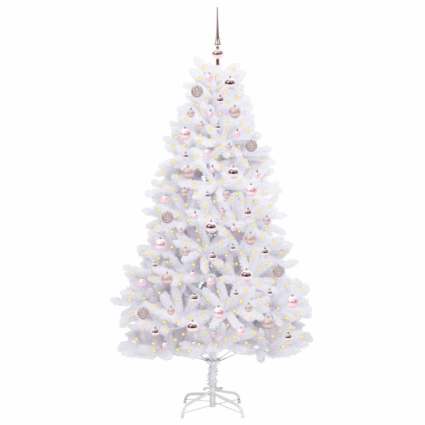 Vidaxx árbol de Navidad artificial plegable blanco 180 cm PVC y acero