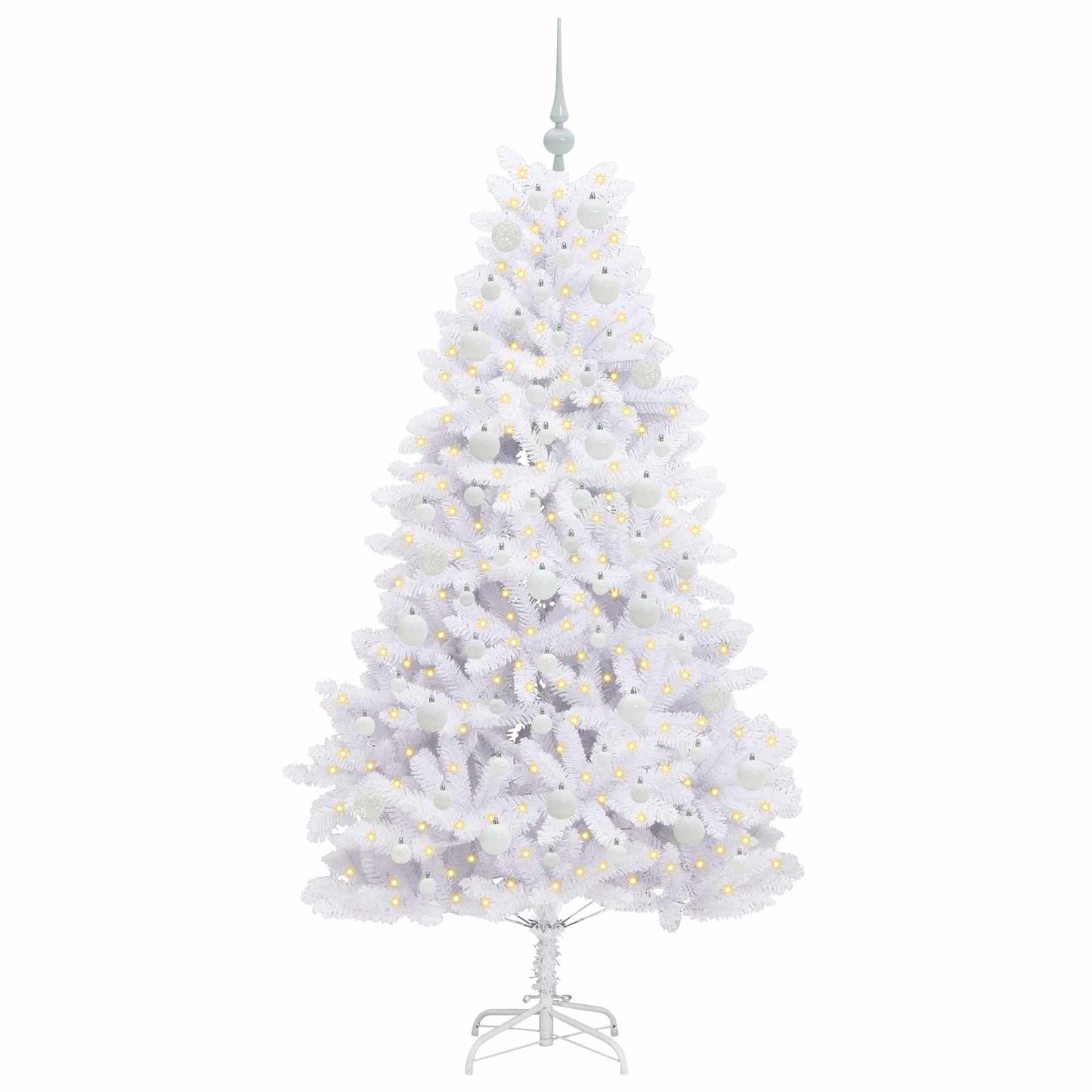 Vidaxx árbol de Navidad artificial plegable blanco 180 cm PVC y acero