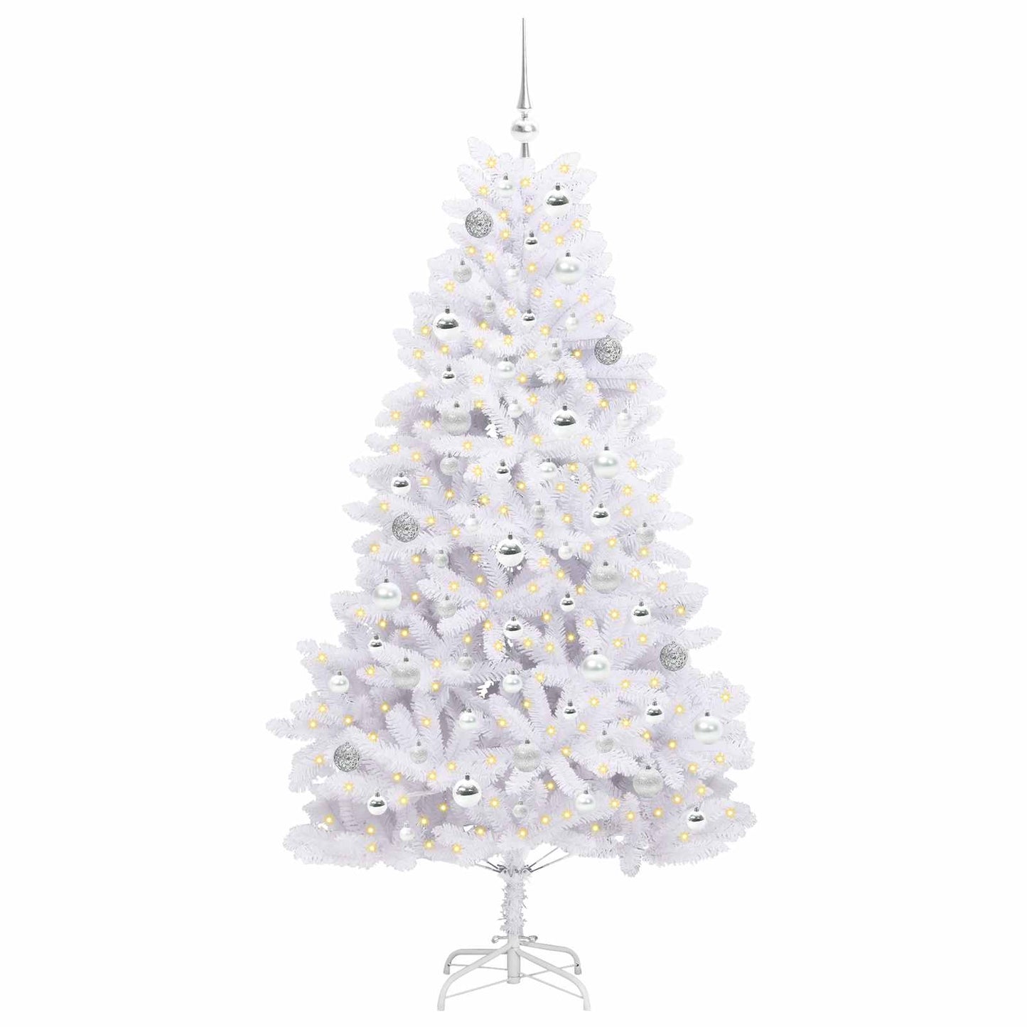 Vidaxx árbol de Navidad artificial plegable blanco 180 cm PVC y acero