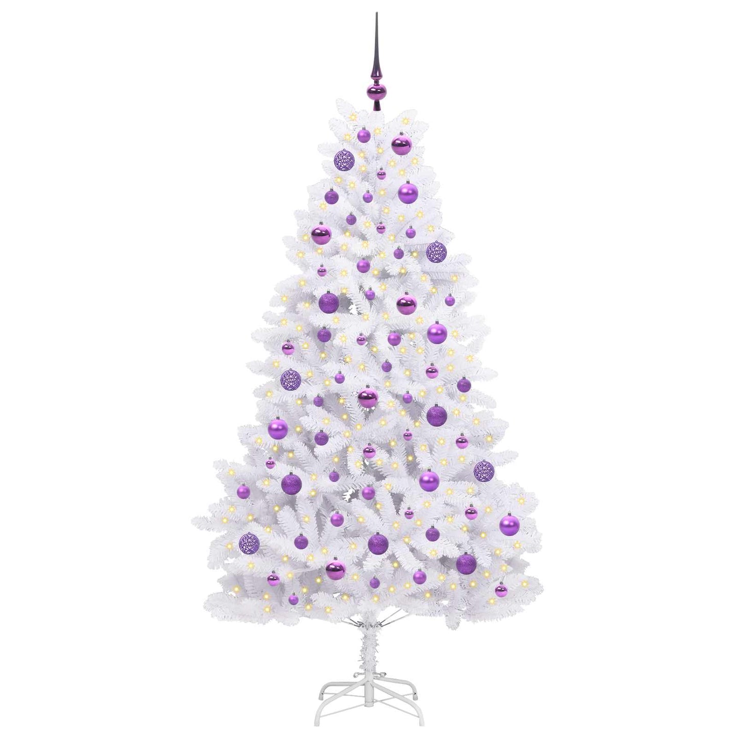 Vidaxx árbol de Navidad artificial plegable blanco 180 cm PVC y acero