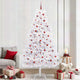 Vidaxx árbol de Navidad artificial plegable blanco 240 cm PVC y acero