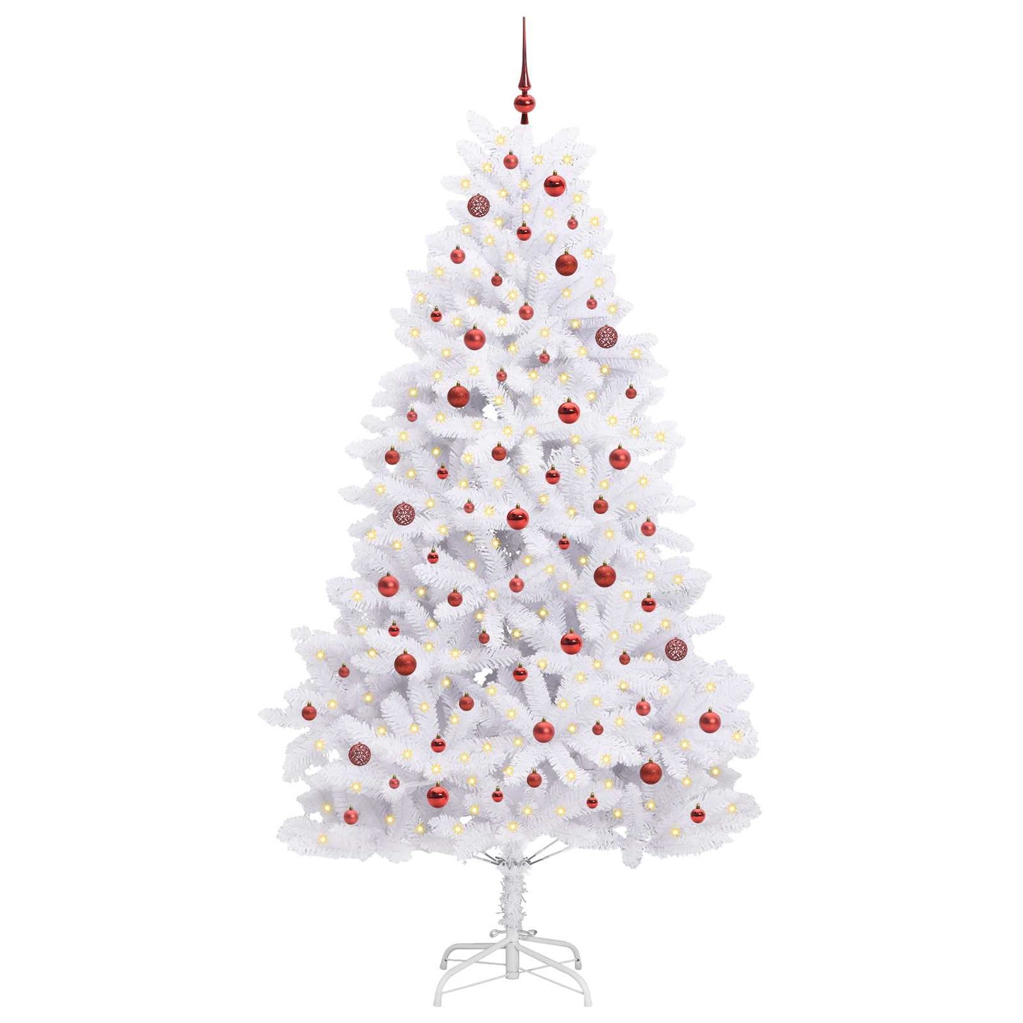 Vidaxx árbol de Navidad artificial plegable blanco 240 cm PVC y acero