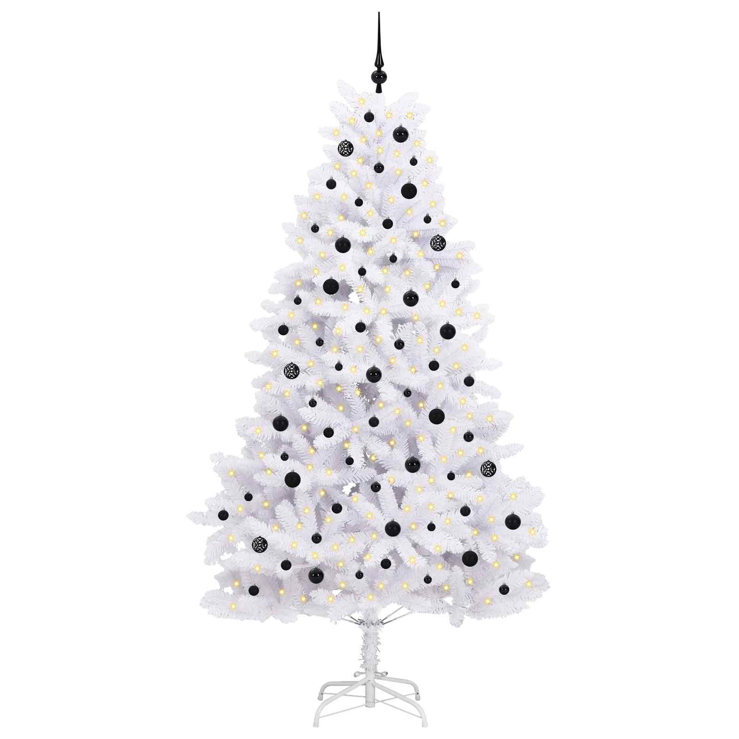 Vidaxx árbol de Navidad artificial plegable blanco 240 cm PVC y acero