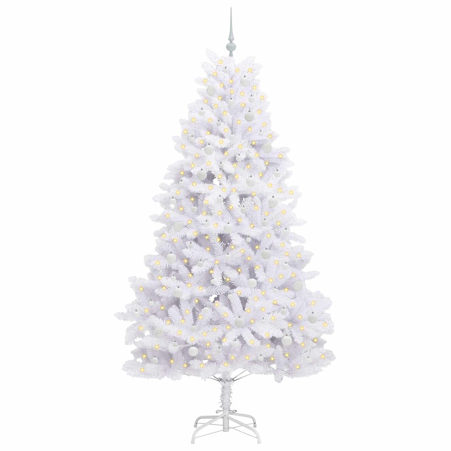Vidaxx árbol de Navidad artificial plegable blanco 240 cm PVC y acero