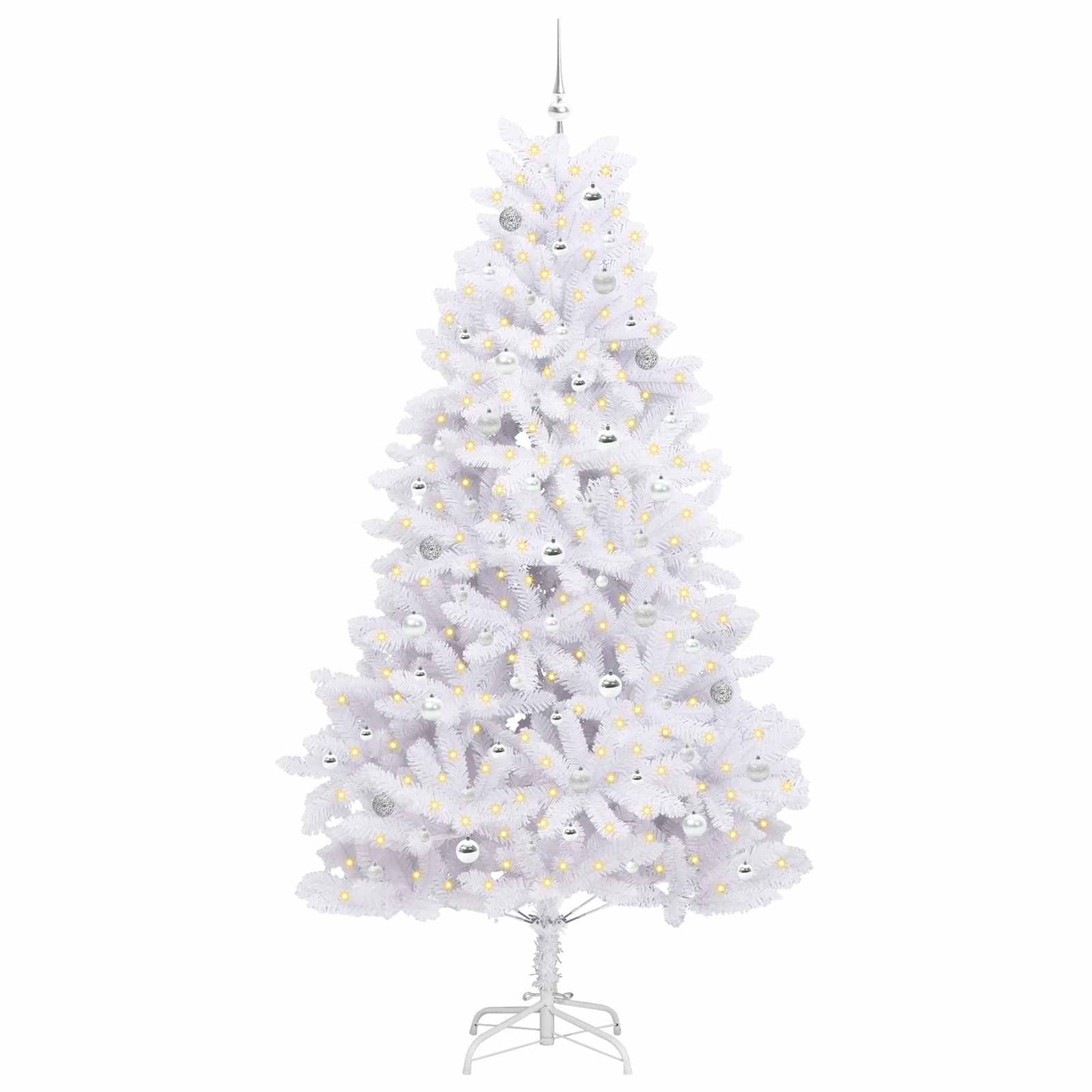 Vidaxx árbol de Navidad artificial plegable blanco 240 cm PVC y acero