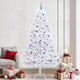 Vidaxx árbol de Navidad artificial plegable blanco 240 cm PVC y acero