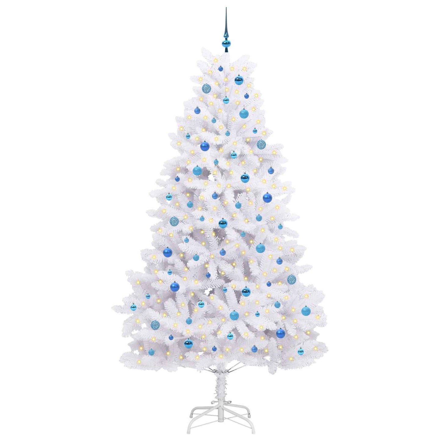Vidaxx árbol de Navidad artificial plegable blanco 240 cm PVC y acero