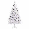 Vidaxl kunstmatige inklapbare kerstboom wit 270 cm pvc en staal