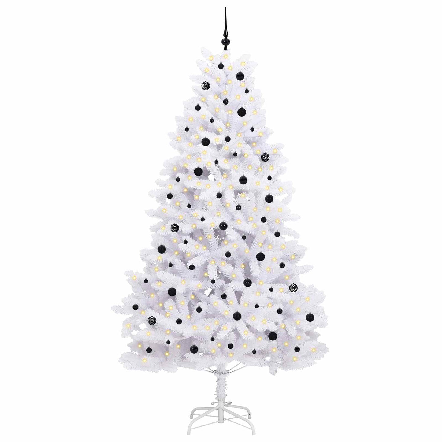 Vidaxx árbol de Navidad artificial plegable blanco 270 cm PVC y acero