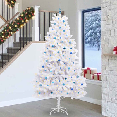 Albero di Natale pieghevole artificiale Vidaxx bianco 270 cm in PVC e acciaio