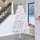 Vidaxx árbol de Navidad artificial plegable blanco 270 cm PVC y acero