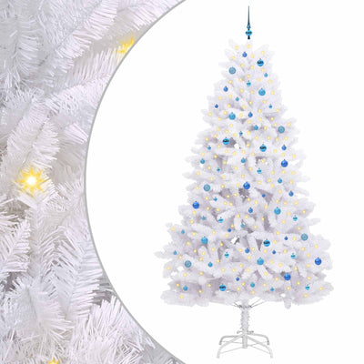 Albero di Natale pieghevole artificiale Vidaxx bianco 270 cm in PVC e acciaio
