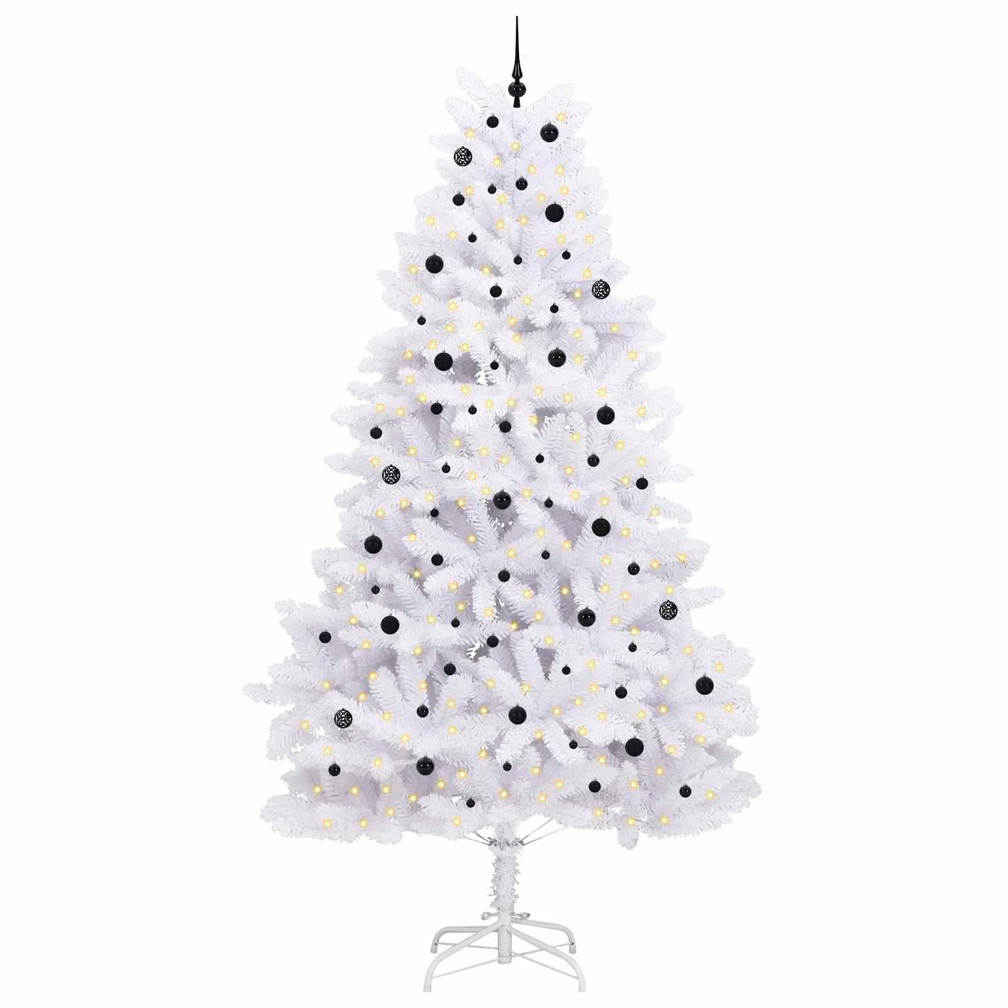 Vidaxx árbol de Navidad artificial plegable blanco 300 cm PVC y acero