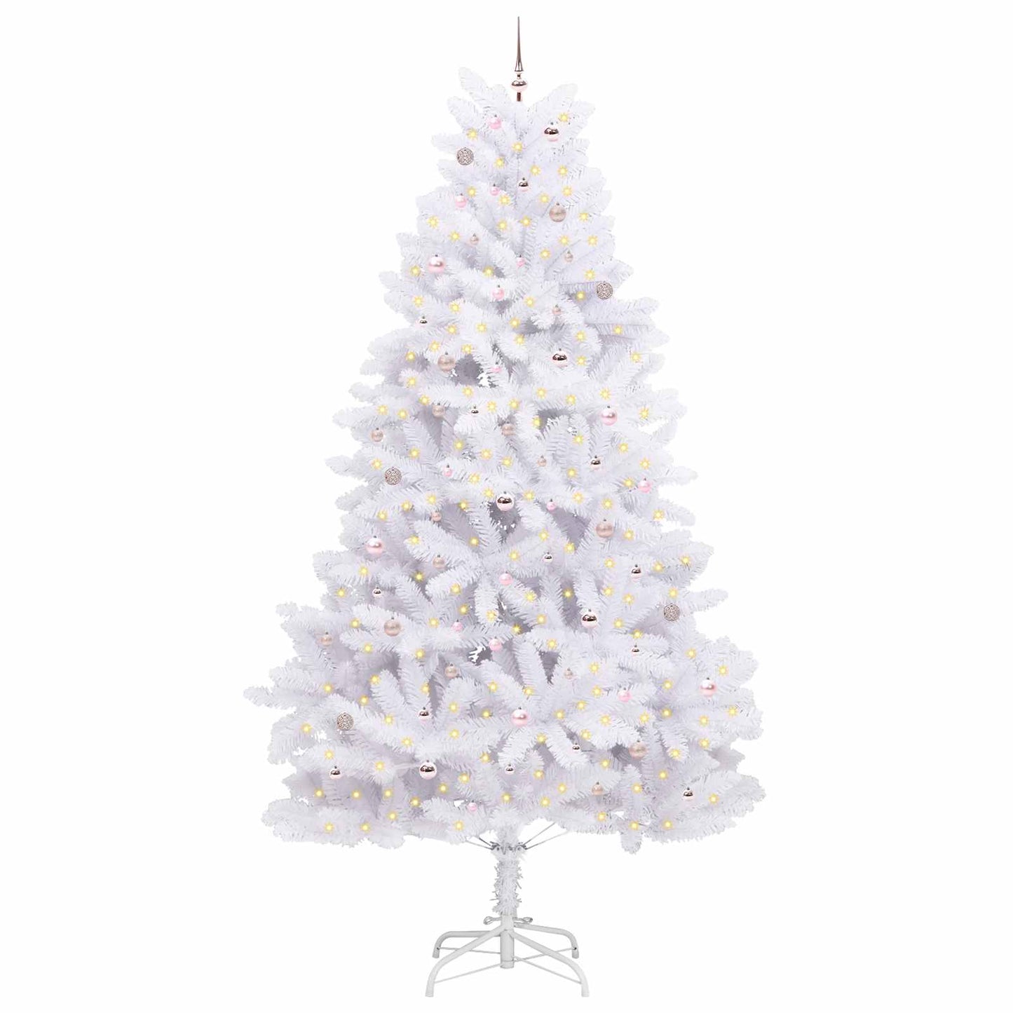 Vidaxx árbol de Navidad artificial plegable blanco 300 cm PVC y acero