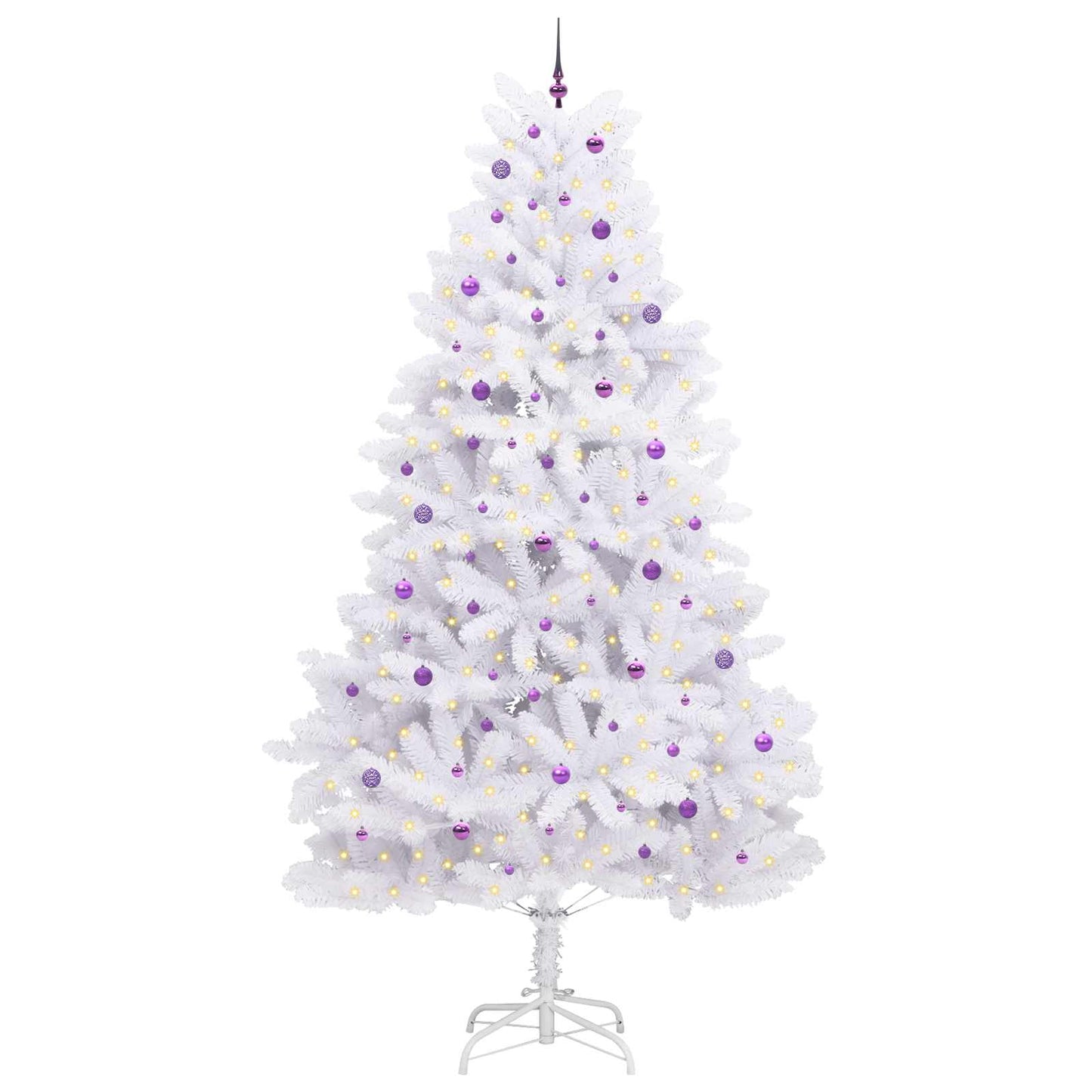 Vidaxx árbol de Navidad artificial plegable blanco 300 cm PVC y acero