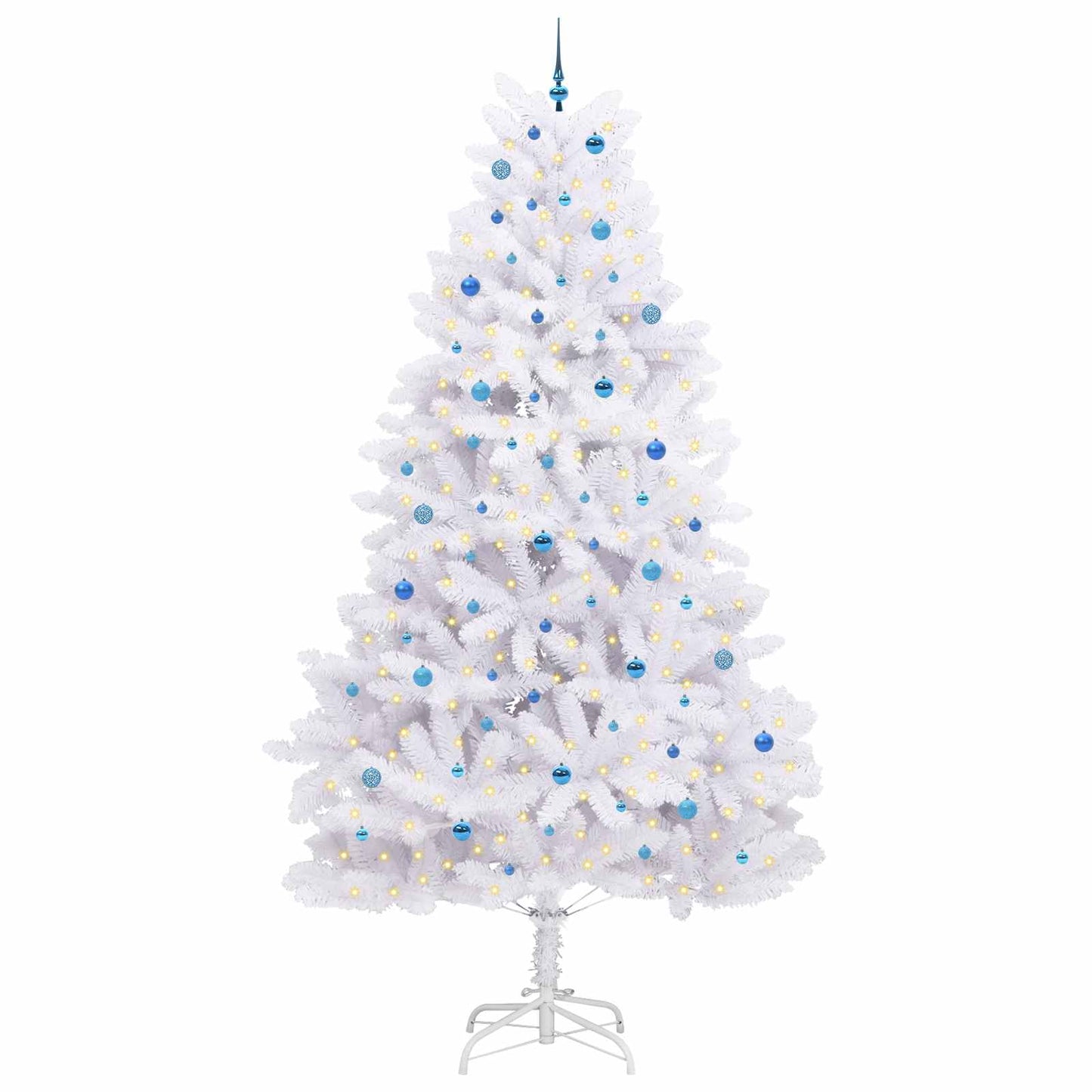 Vidaxx árbol de Navidad artificial plegable blanco 300 cm PVC y acero