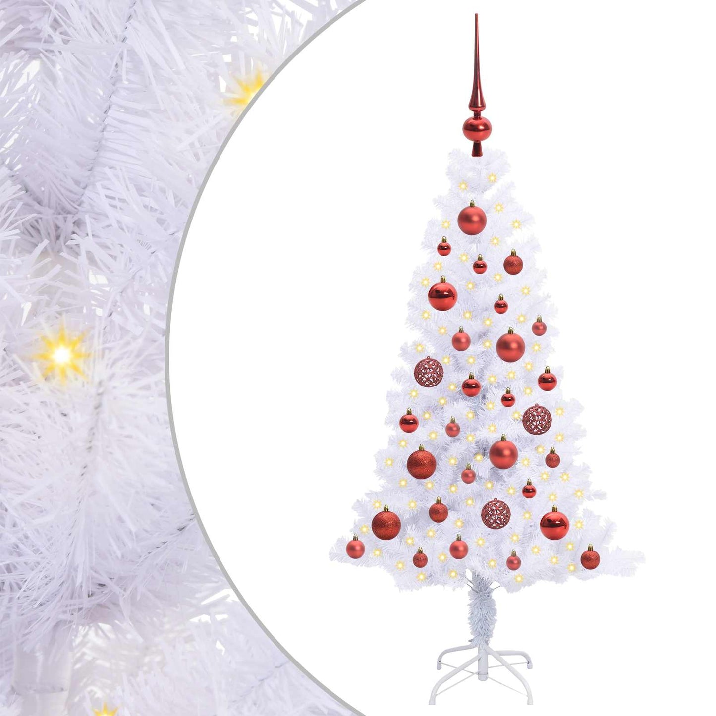 Vidaxx árbol de Navidad artificial con 150 LED blanco 120 cm PVC y acero