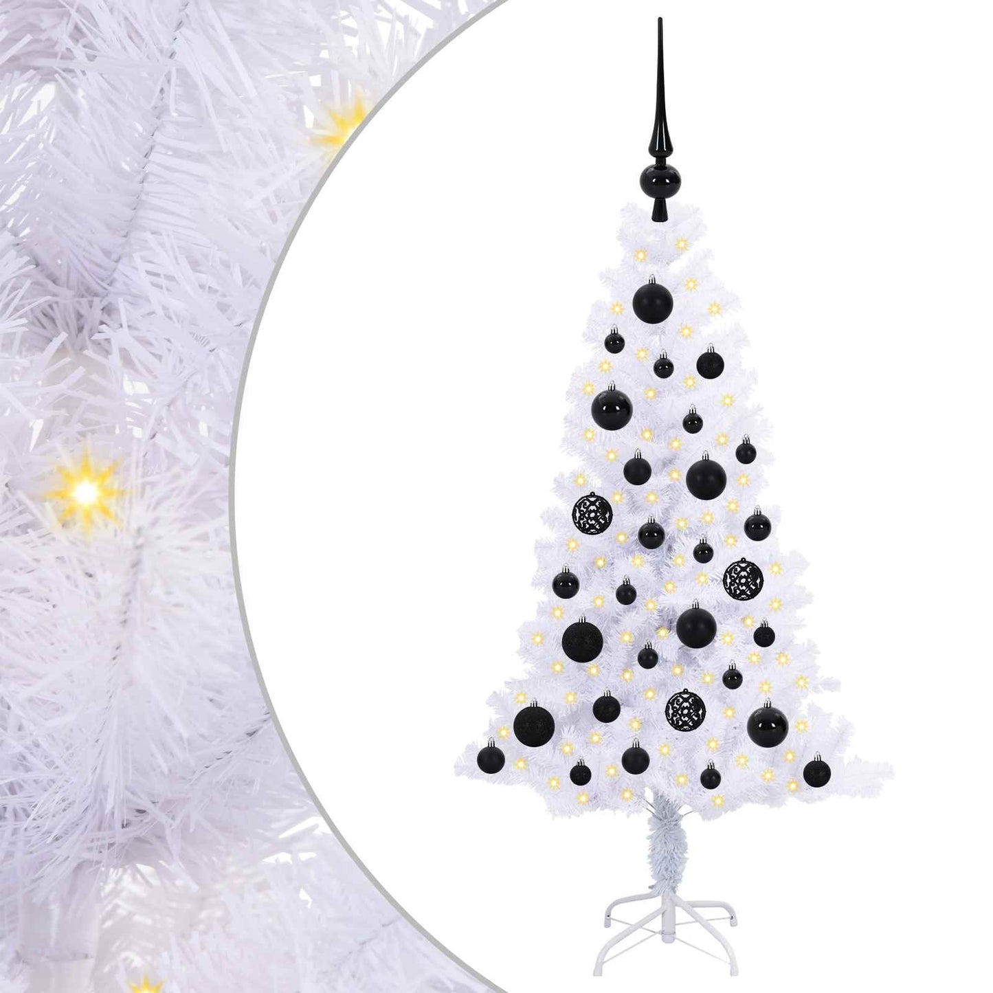 Vidaxx árbol de Navidad artificial con 150 LED blanco 120 cm PVC y acero