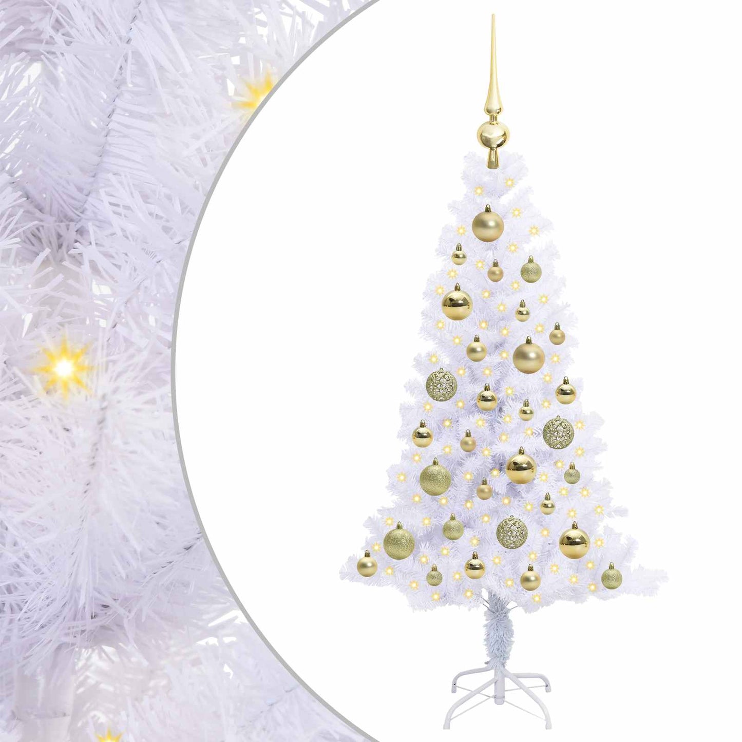 Vidaxx árbol de Navidad artificial con 150 LED blanco 120 cm PVC y acero