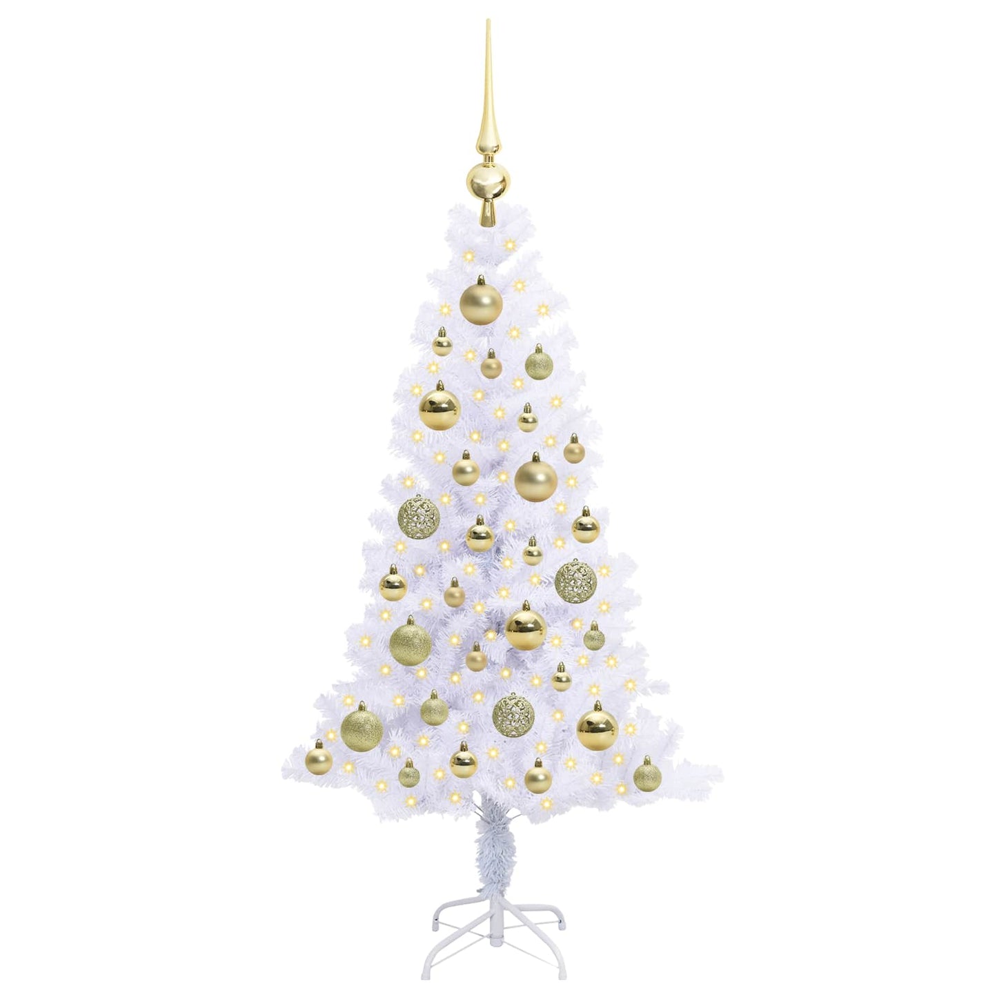 Vidaxx árbol de Navidad artificial con 150 LED blanco 120 cm PVC y acero
