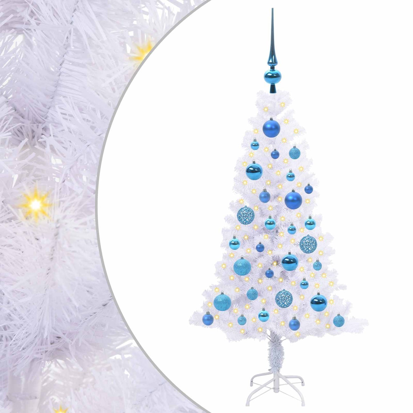 Vidaxx árbol de Navidad artificial con 150 LED blanco 120 cm PVC y acero