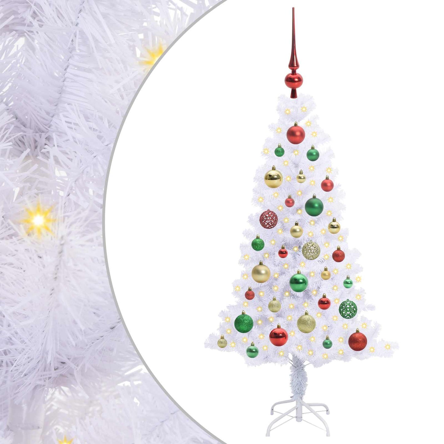 Vidaxx árbol de Navidad artificial con 150 LED blanco 120 cm PVC y acero