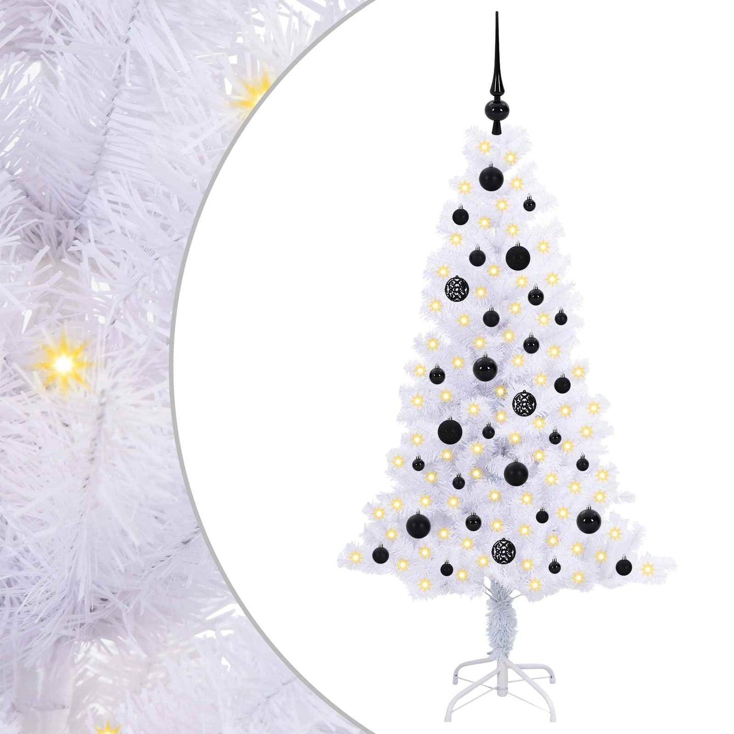 Vidaxx árbol de Navidad artificial con 150 LED blanco 150 cm PVC y acero