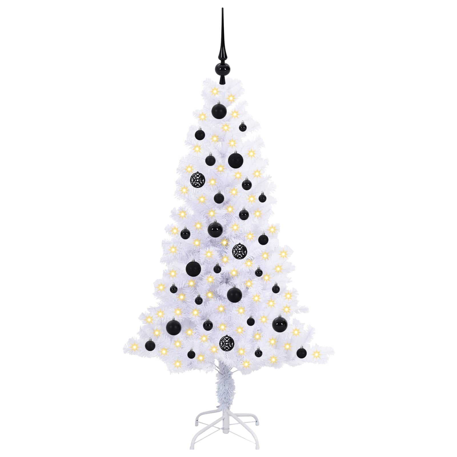 Vidaxl kunstkerstboom met 150 led wit 150 cm pvc en staal