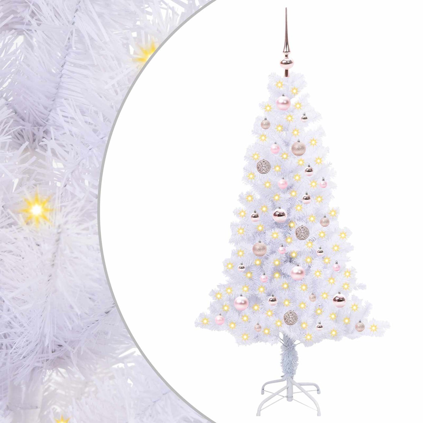 Vidaxx árbol de Navidad artificial con 150 LED blanco 150 cm PVC y acero