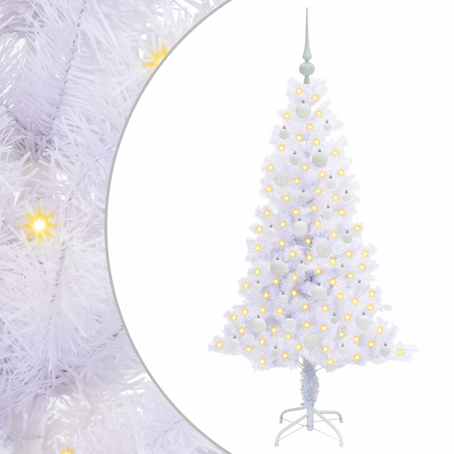 Vidaxx árbol de Navidad artificial con 150 LED blanco 150 cm PVC y acero