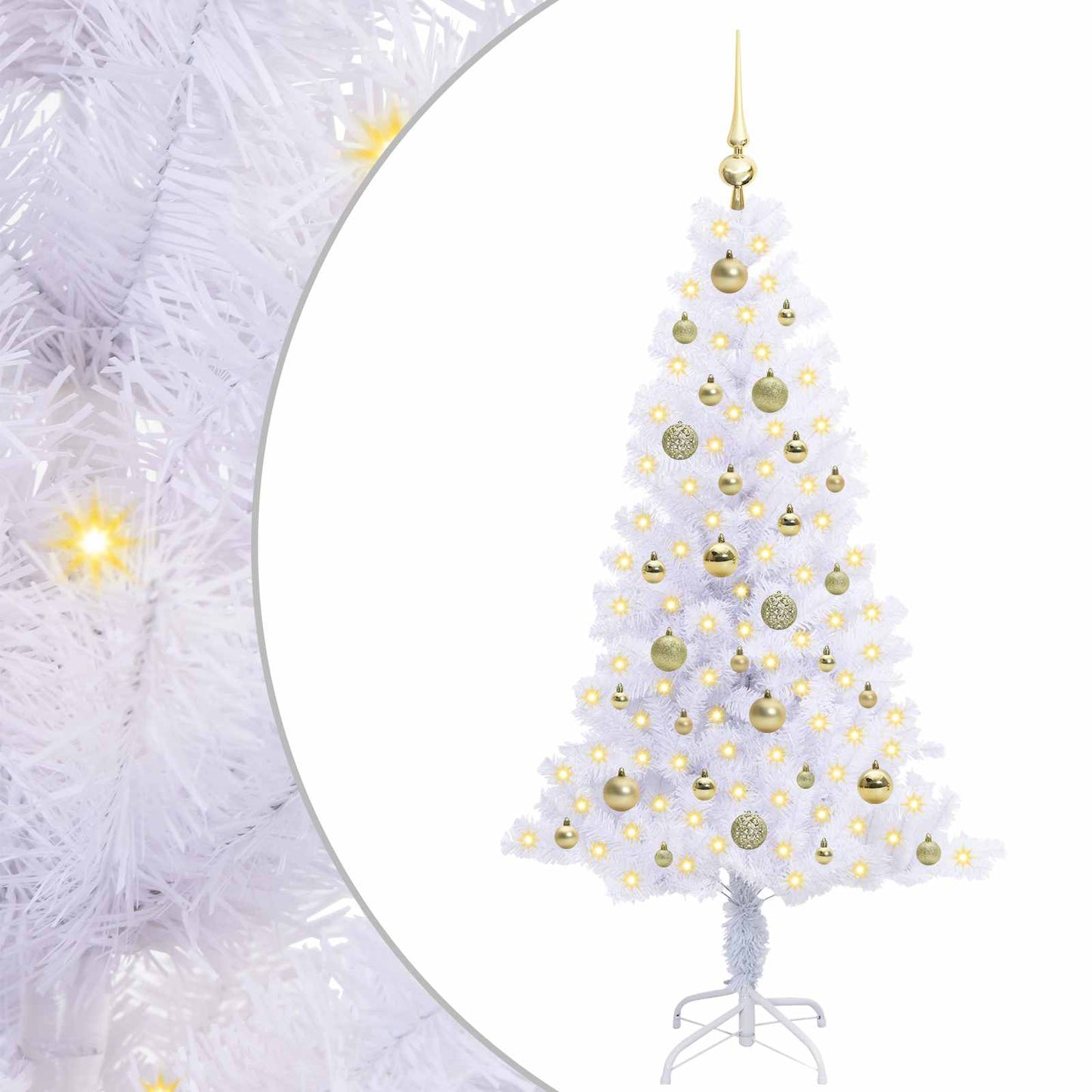Vidaxx árbol de Navidad artificial con 150 LED blanco 150 cm PVC y acero