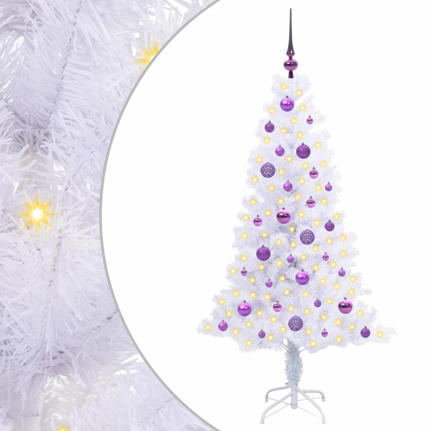 Vidaxx árbol de Navidad artificial con 150 LED blanco 150 cm PVC y acero