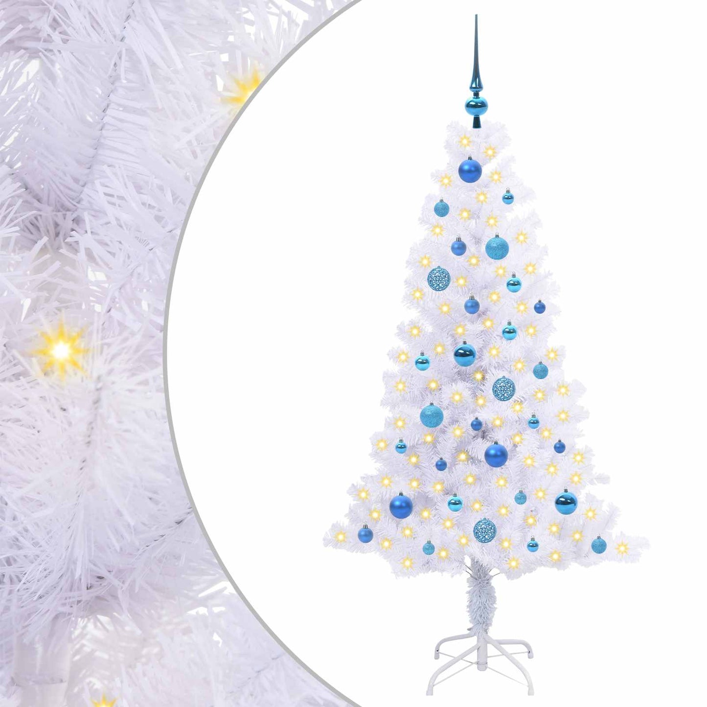 Vidaxx árbol de Navidad artificial con 150 LED blanco 150 cm PVC y acero